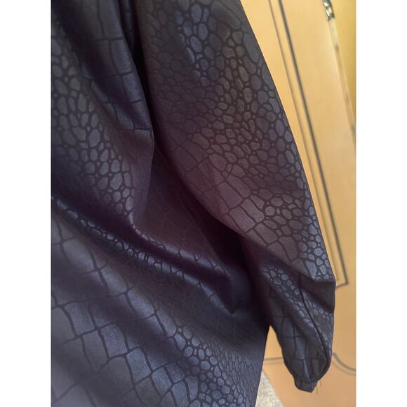 Long sleeves top, mixed media with crocodile print, velvet and sequins, size L - Picture 6 of 6